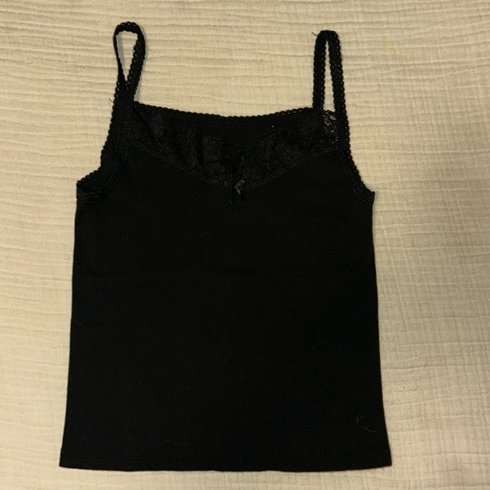 Black Laced Bow Brandy Melville Top